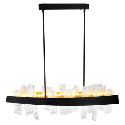 Guadiana Chandeliers 39 Inch LED Black Finish