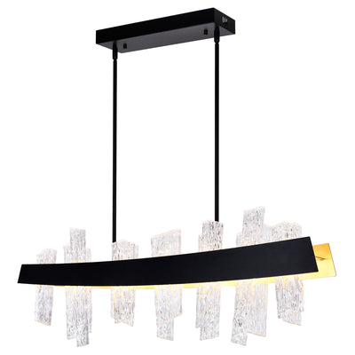 Guadiana Chandeliers 39 Inch LED Black Finish