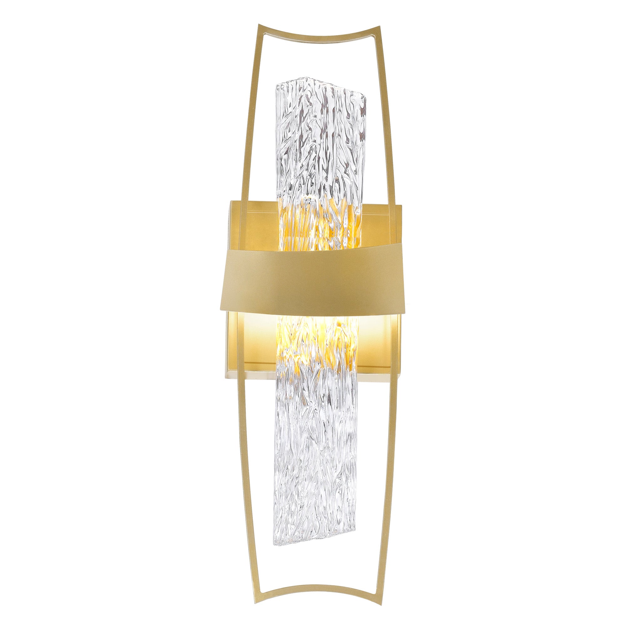 Guadiana Wall Lights Satin Gold Glass LED