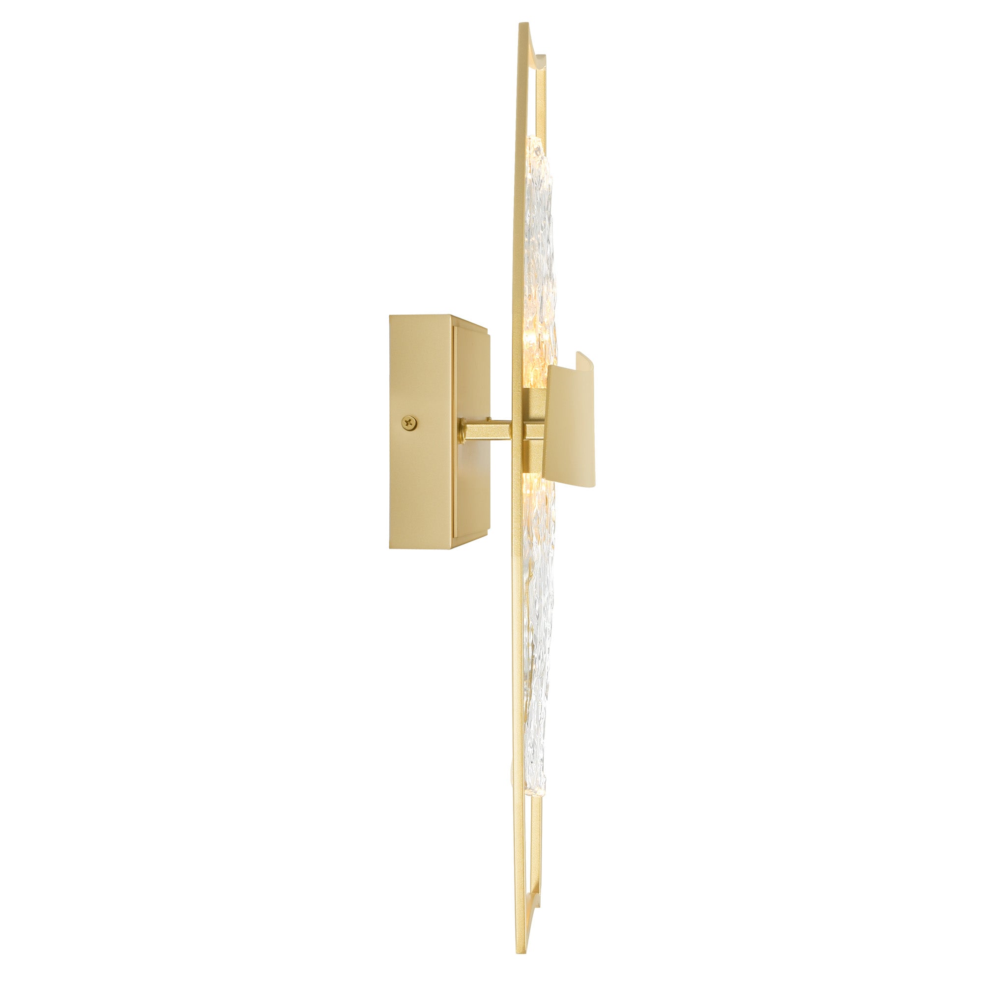 Guadiana Wall Lights Satin Gold Glass LED
