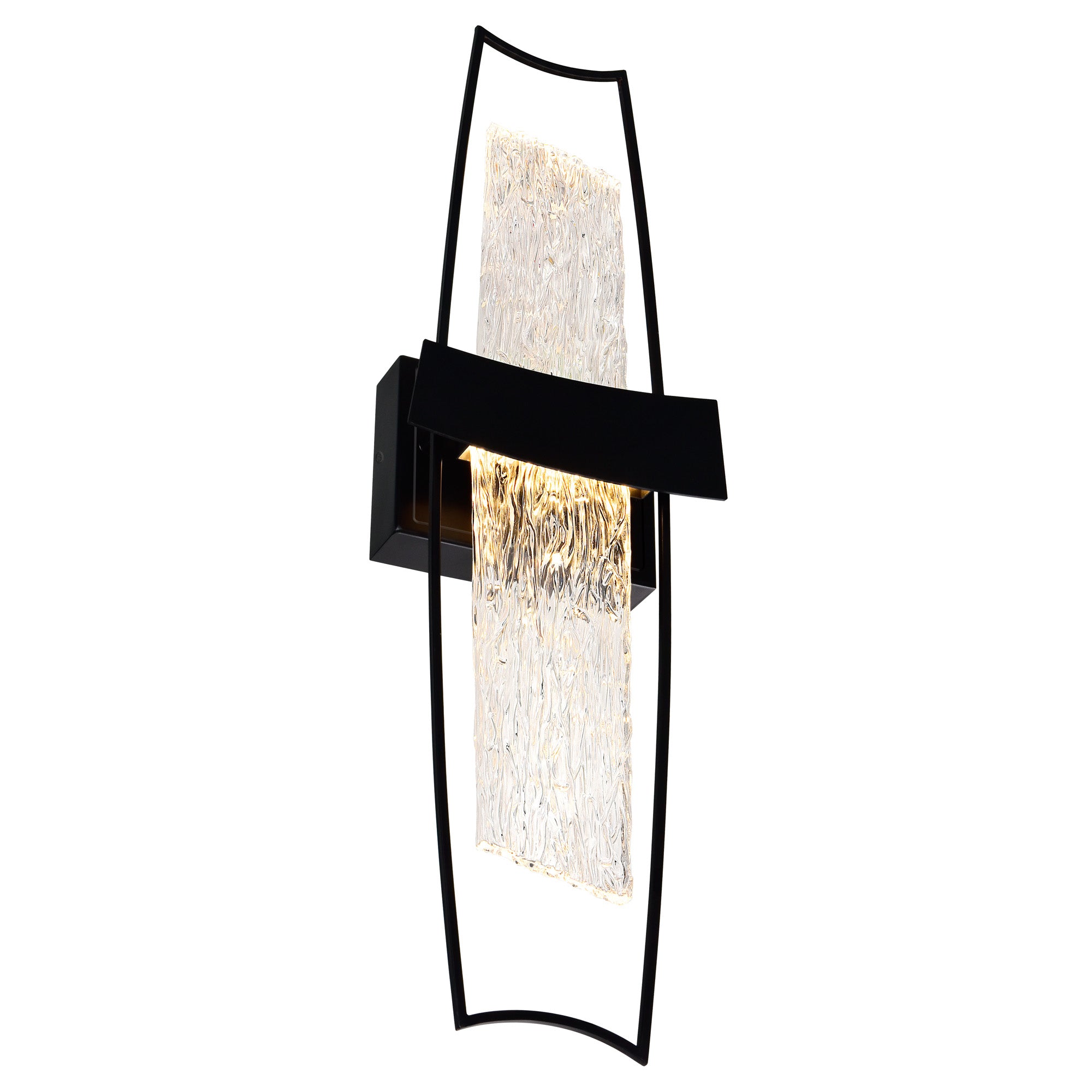 Guadiana Wall Lights Black Integrated LED 8in