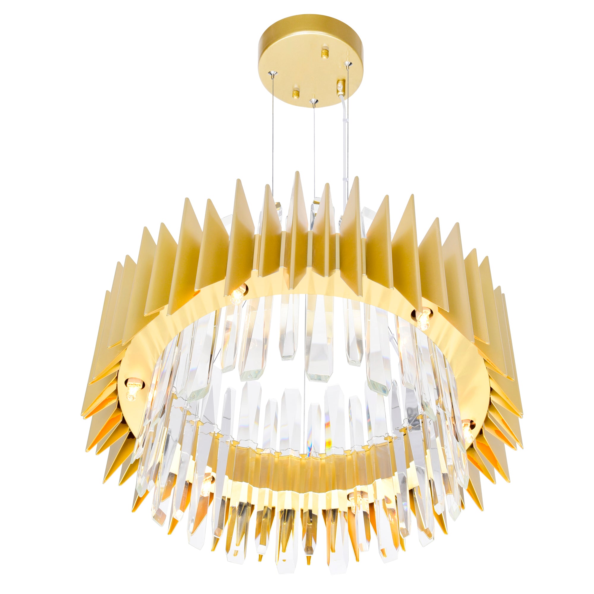 Cityscape Chandeliers Satin Gold 12 Lights