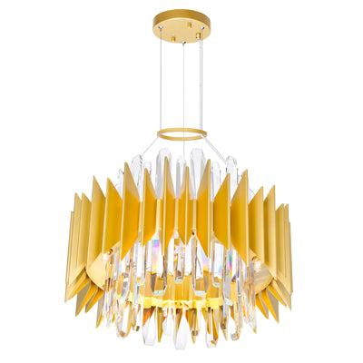 Cityscape Chandeliers Satin Gold 12 Lights