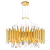 Cityscape Chandeliers Satin Gold 12 Lights