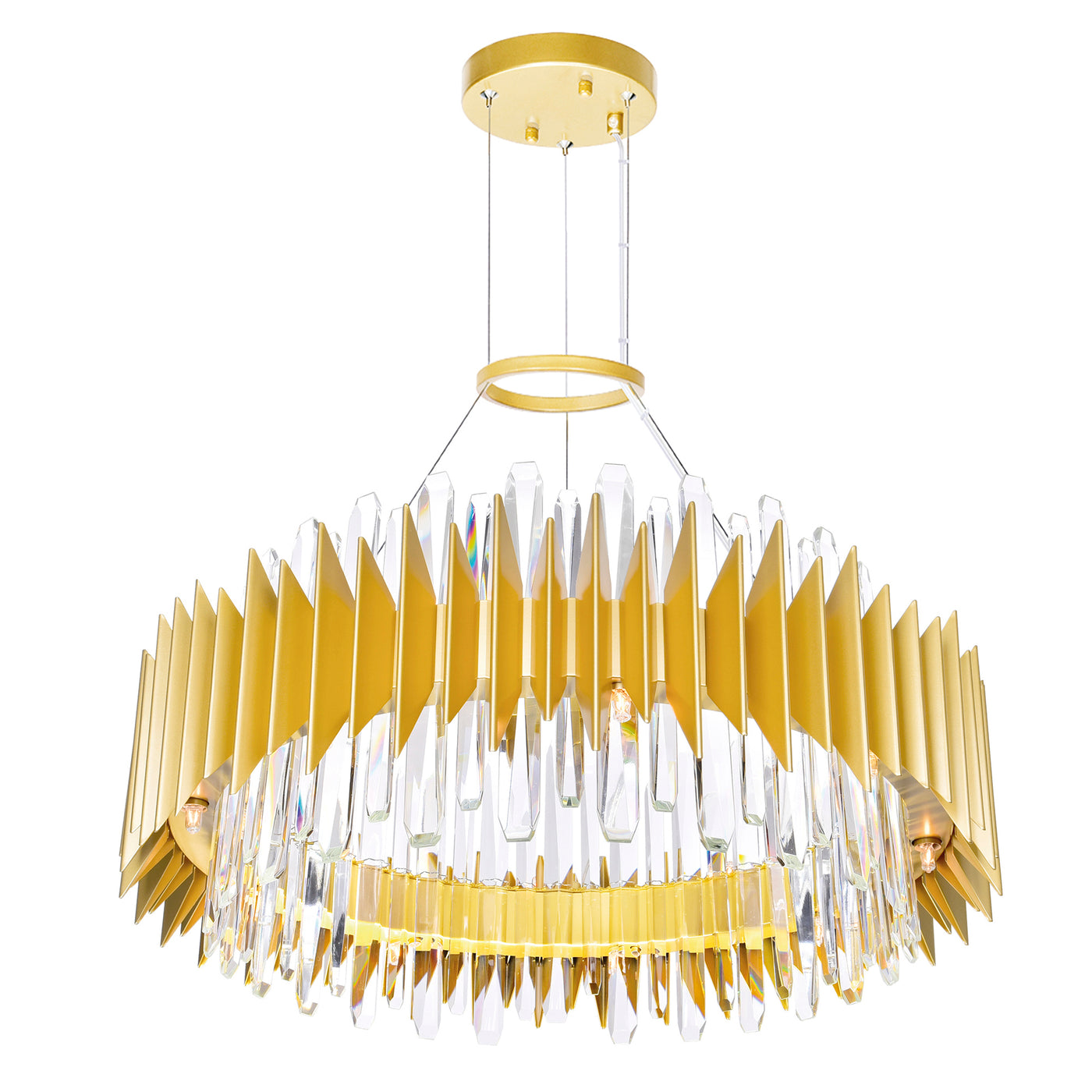 Cityscape Chandeliers 18 Light Satin Gold