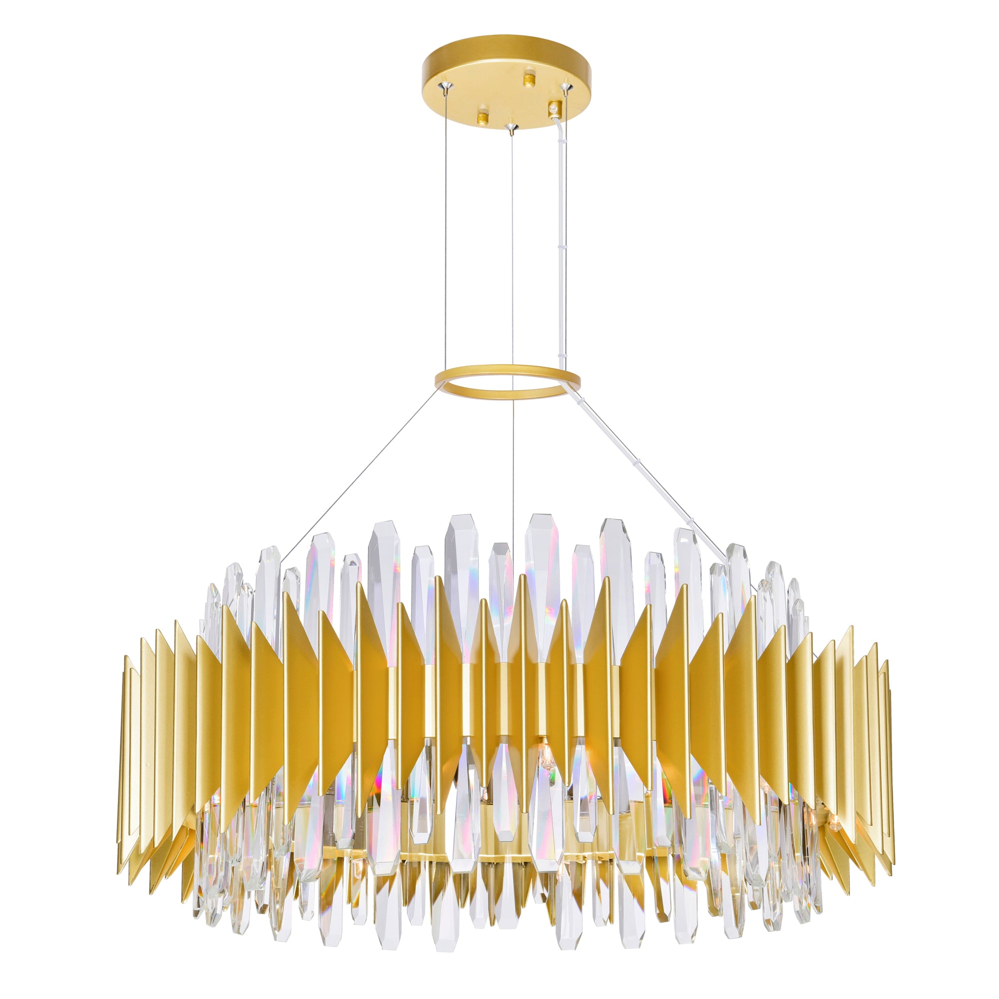 Cityscape Chandeliers 18 Light Satin Gold