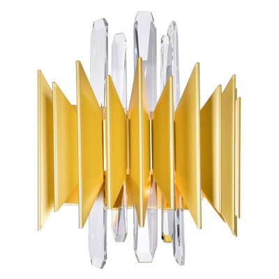 Cityscape Wall Lights 5 Satin Gold Metal