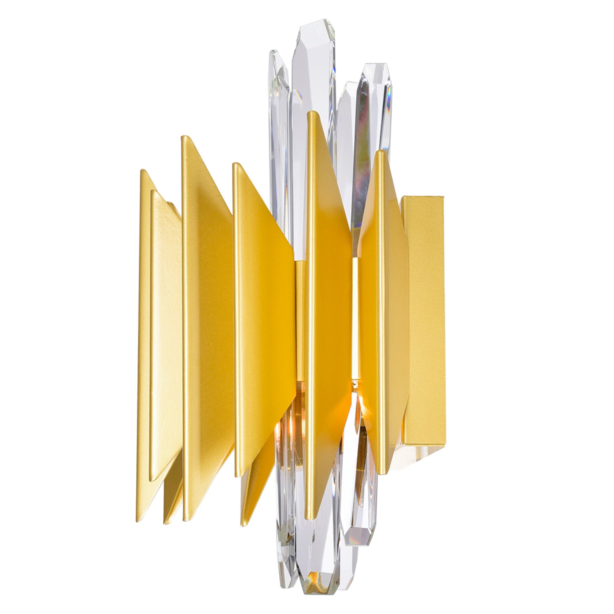 Cityscape Wall Lights 5 Satin Gold Metal
