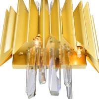 Cityscape Wall Lights 5 Satin Gold Metal
