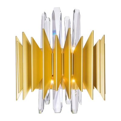 Cityscape Wall Lights 5 Satin Gold Metal