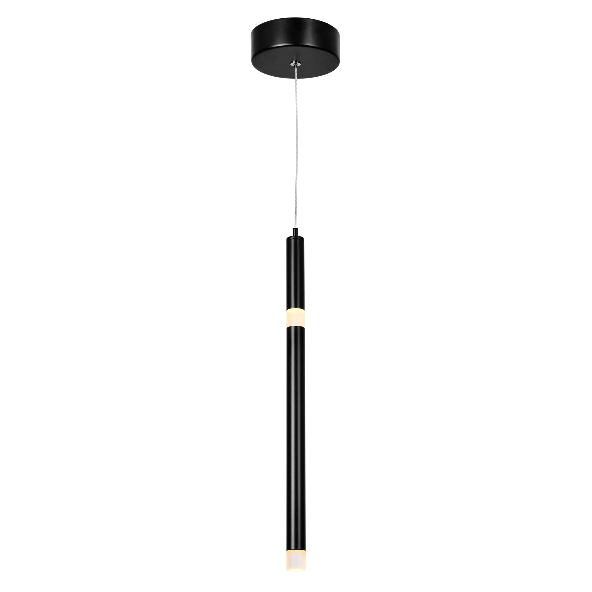 Flute Pendants Black Metal LED 5.5 Watts