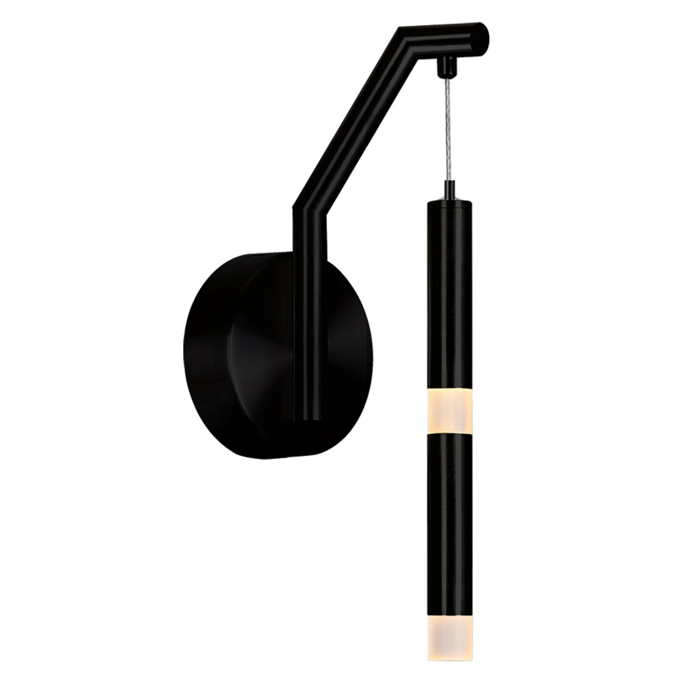 Flute 1 Light LED Wall Sconce Black Finish