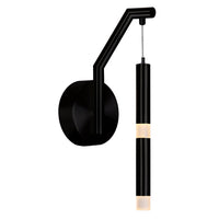 Flute 1 Light LED Wall Sconce Black Finish