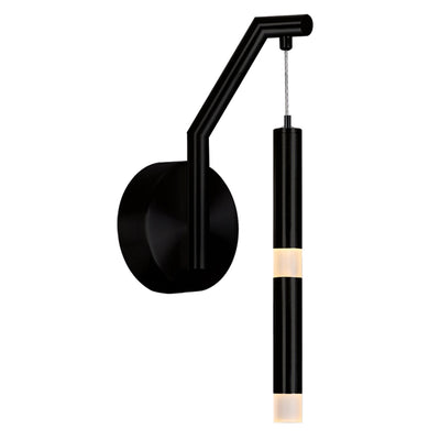 Flute 1 Light LED Wall Sconce Black Finish
