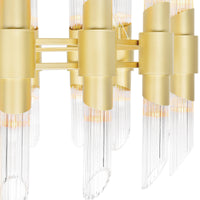 Croissant 32 Light Gold Chandelier Satin Gold Finish