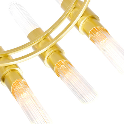 Croissant 32 Light Gold Chandelier Satin Gold Finish