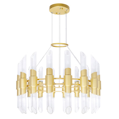 Croissant 32 Light Gold Chandelier Satin Gold Finish