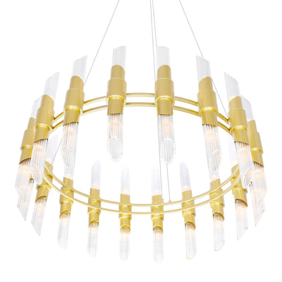 Croissant 36 Light Gold Chandelier in Satin Gold Finish