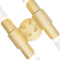 Croissant 4 Light Gold Wall Sconce in Satin Gold Finish
