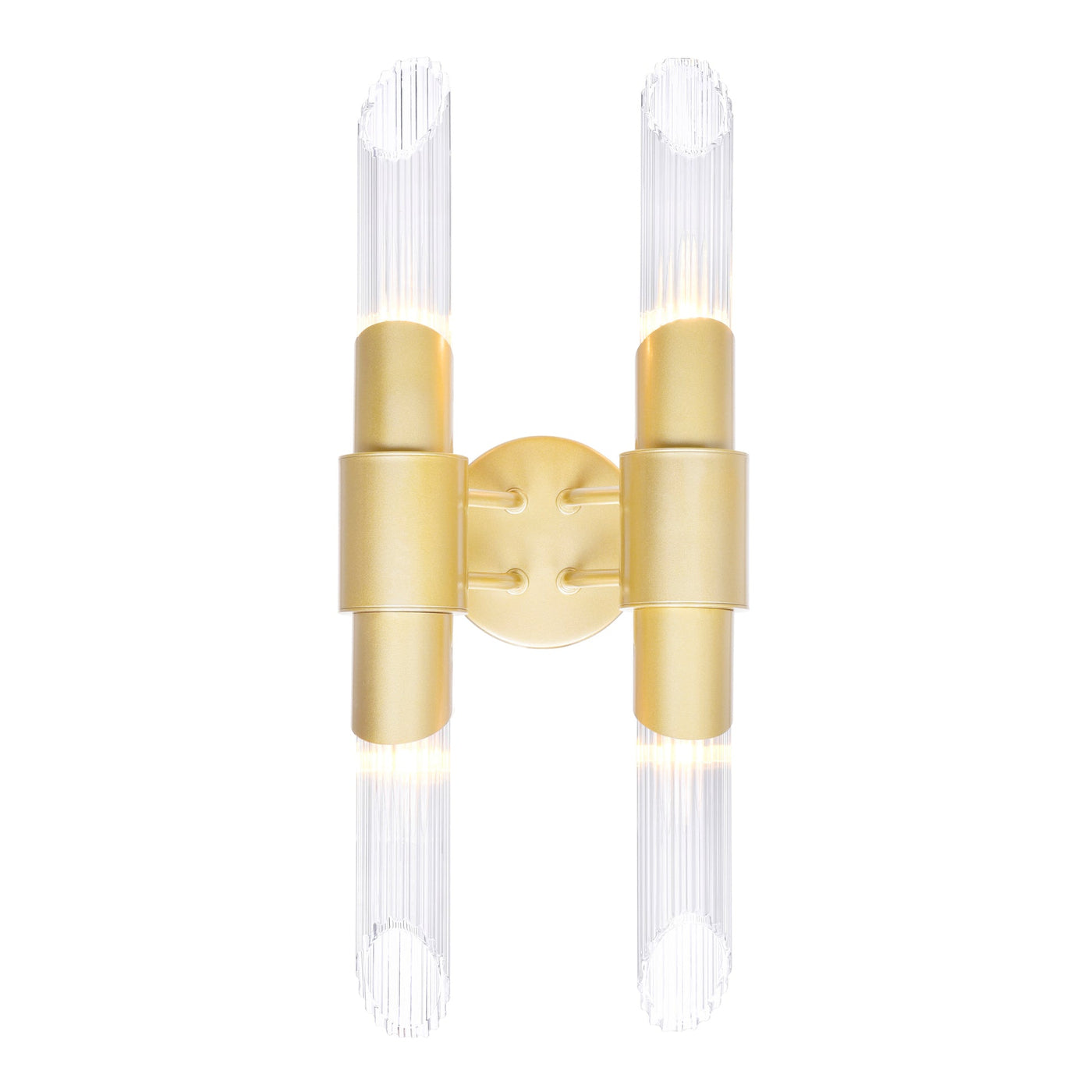 Croissant 4 Light Gold Wall Sconce in Satin Gold Finish