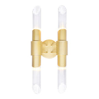 Croissant 4 Light Gold Wall Sconce in Satin Gold Finish