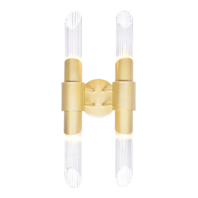 Croissant 4 Light Gold Wall Sconce in Satin Gold Finish