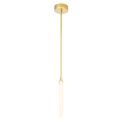 Hoops Integrated LED 10in Satin Gold Mini Pendant