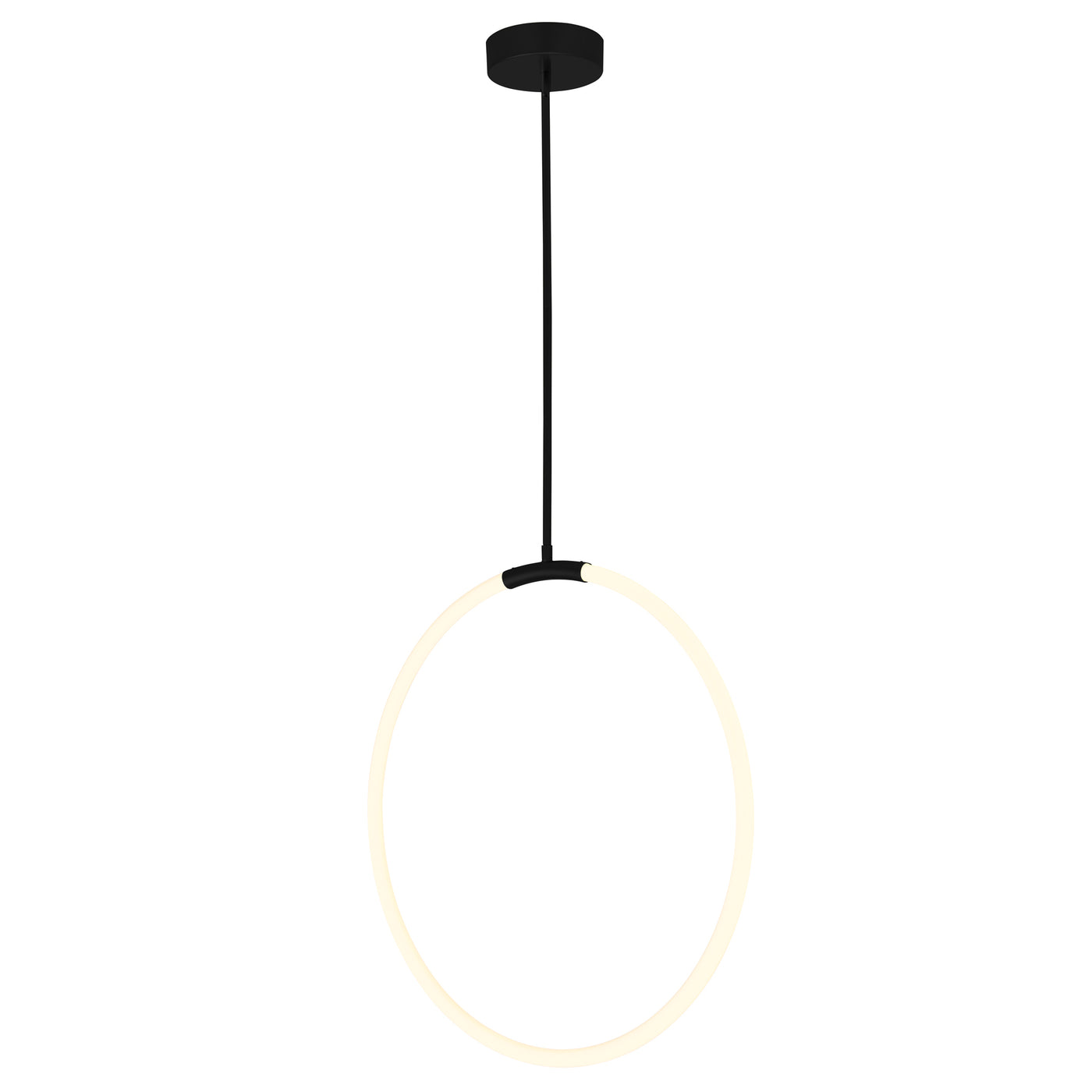 Hoops Chandeliers 24in Black LED