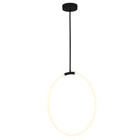 Hoops Chandeliers 24in Black LED