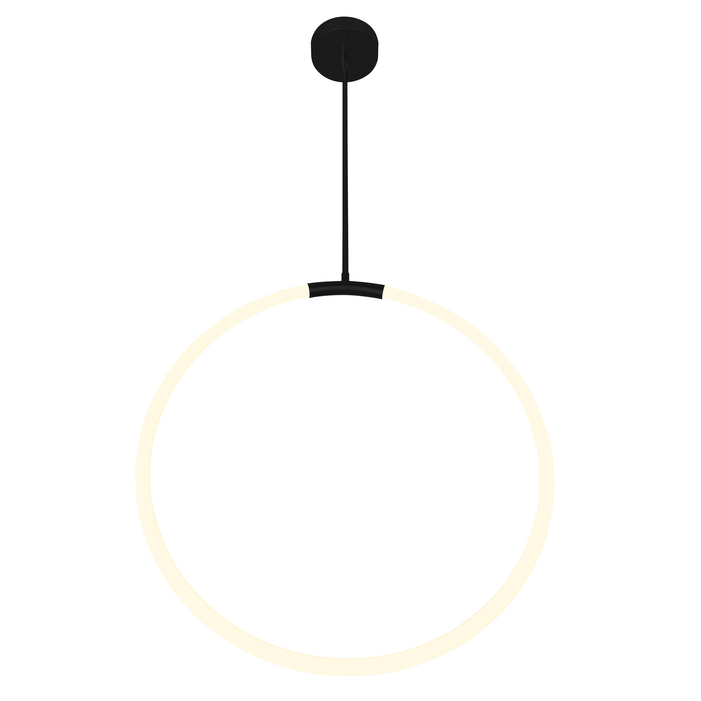 Hoops Chandeliers 24in Black LED