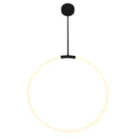Hoops Chandeliers 24in Black LED