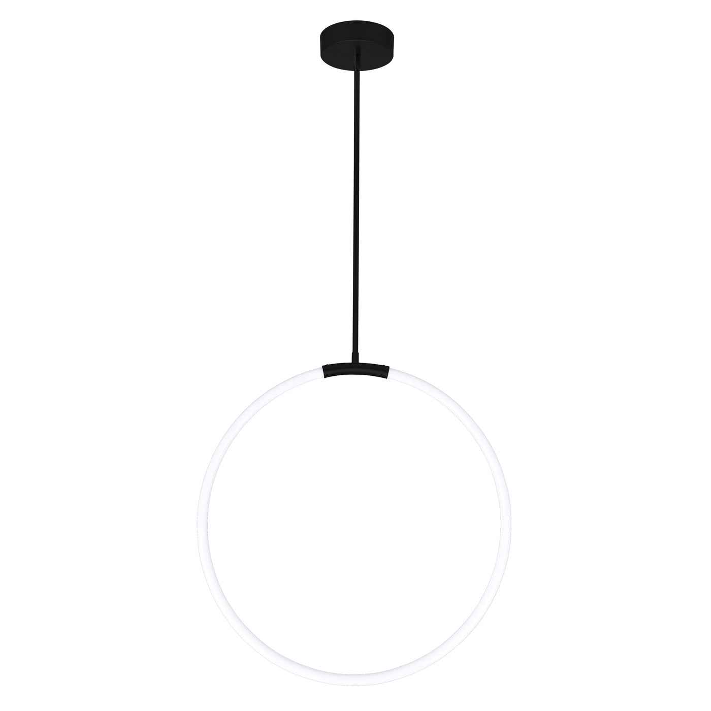 Hoops Chandeliers 24in Black LED