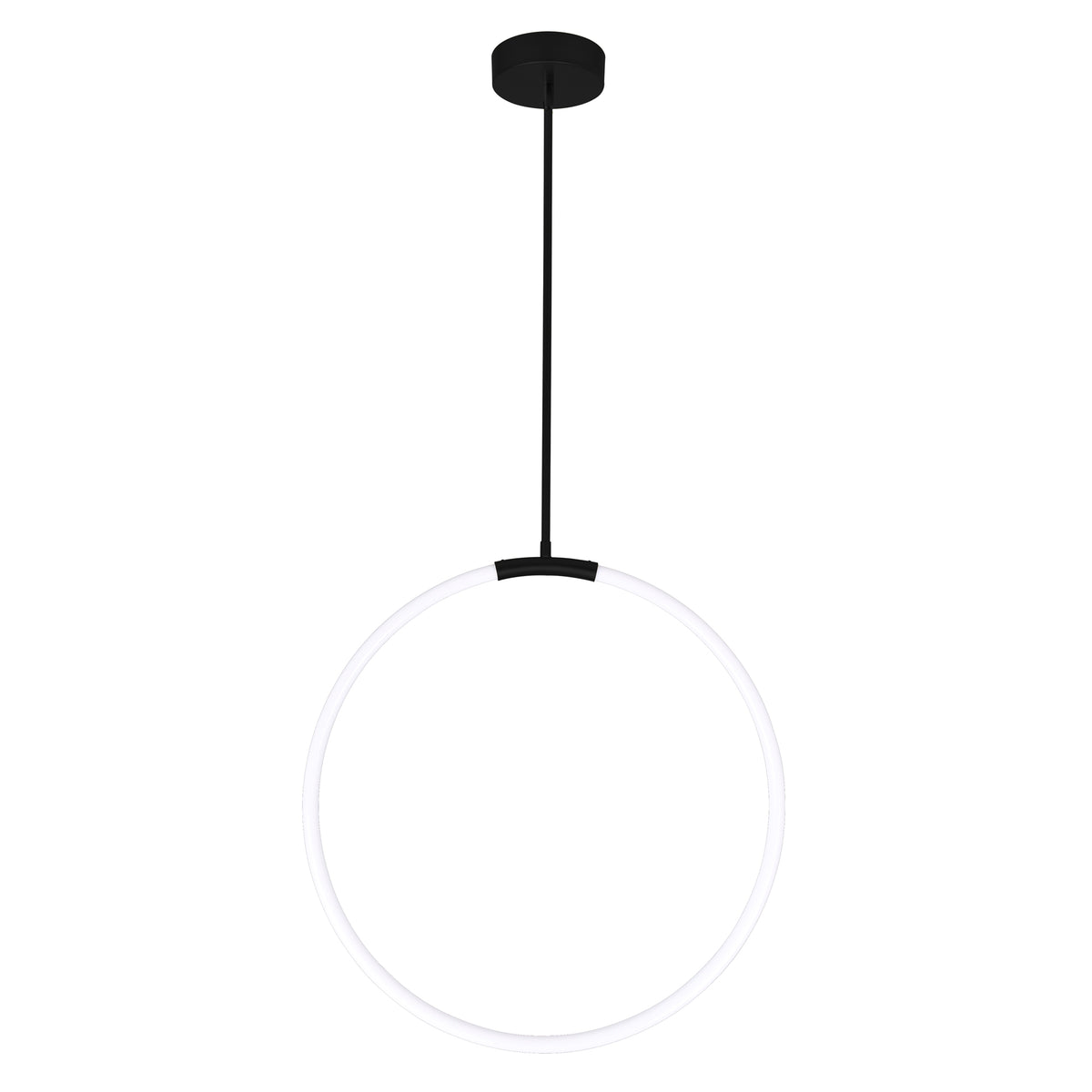 Hoops Chandeliers 24in Black LED