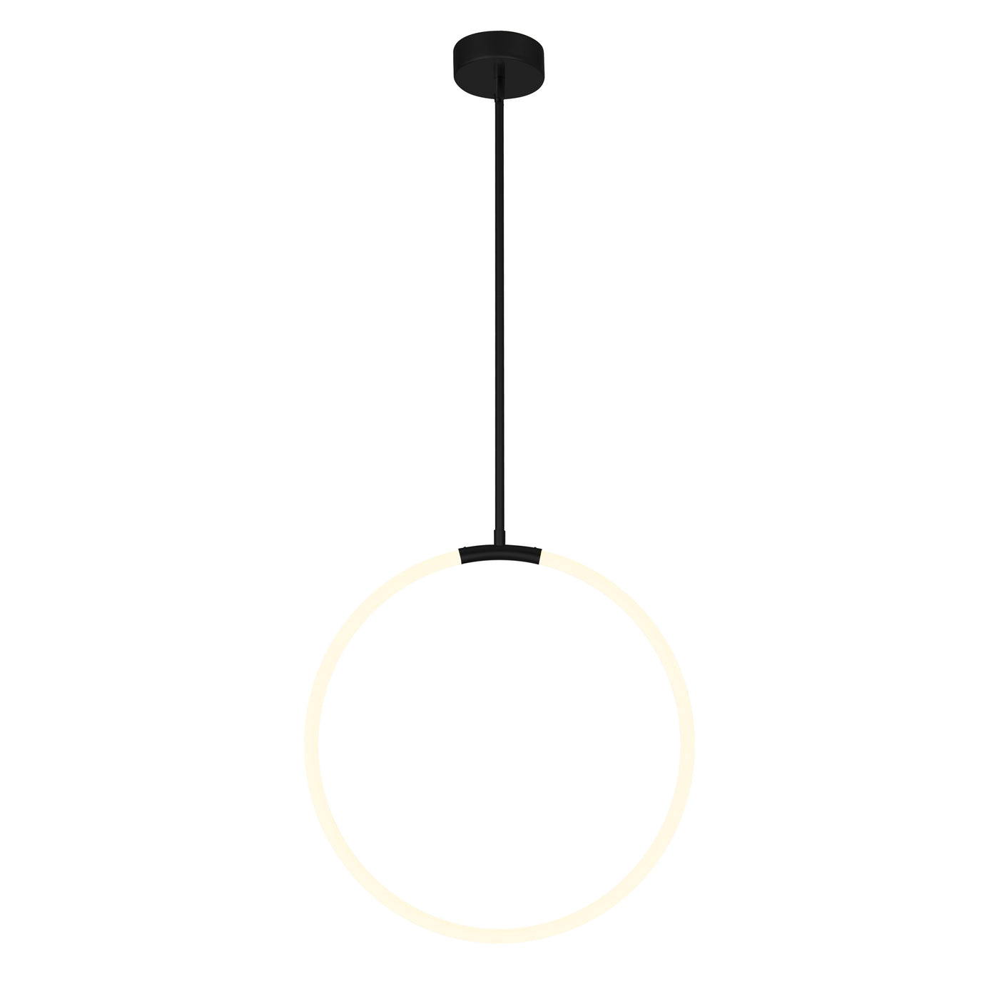 Hoops Chandeliers 24in Black LED