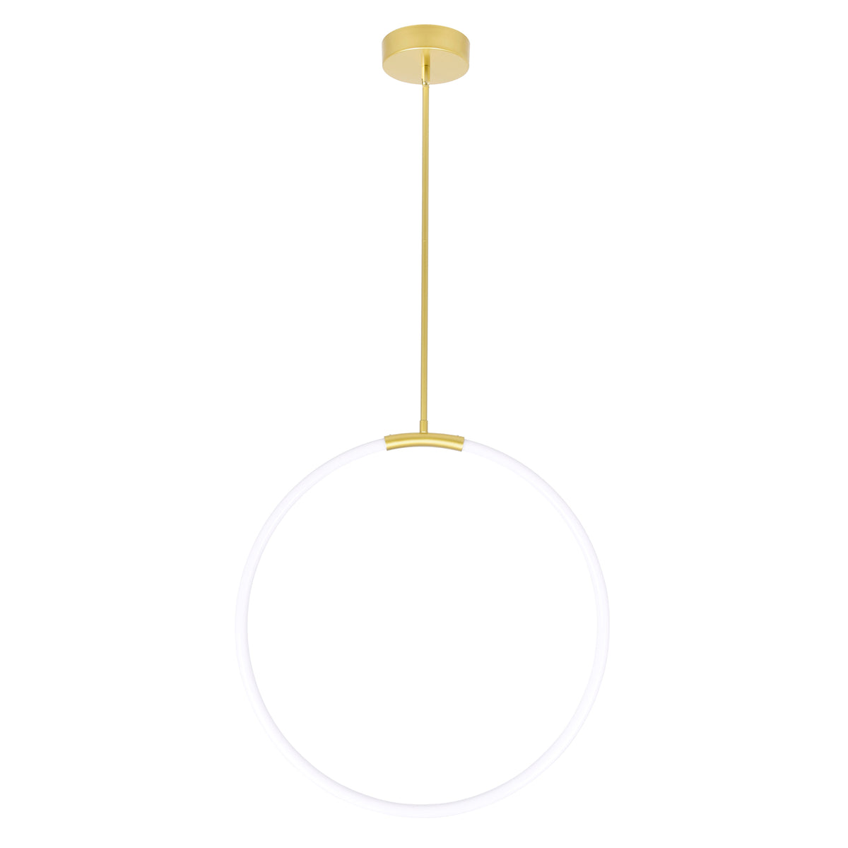 Hoops Chandeliers Satin Gold 24in LED