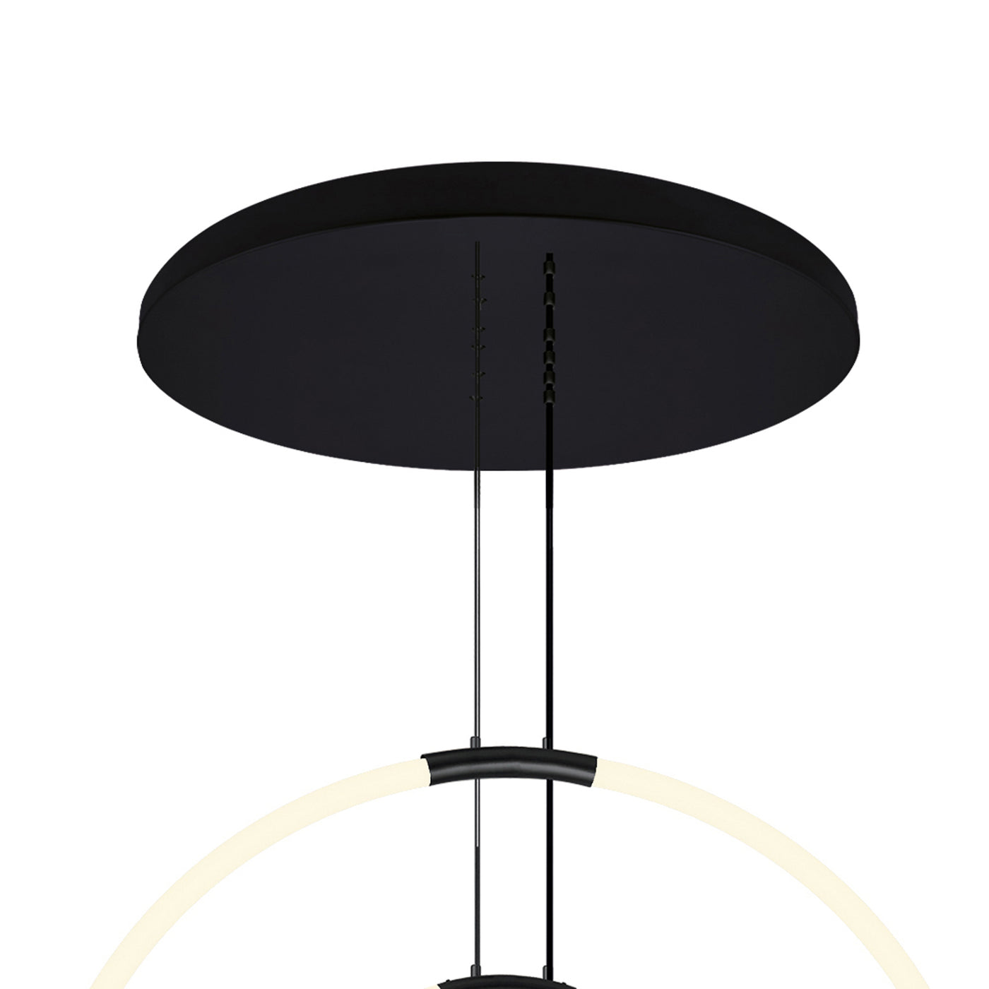 Hoops Chandeliers 6 Light Black Finish