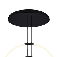 Hoops Chandeliers 6 Light Black Finish