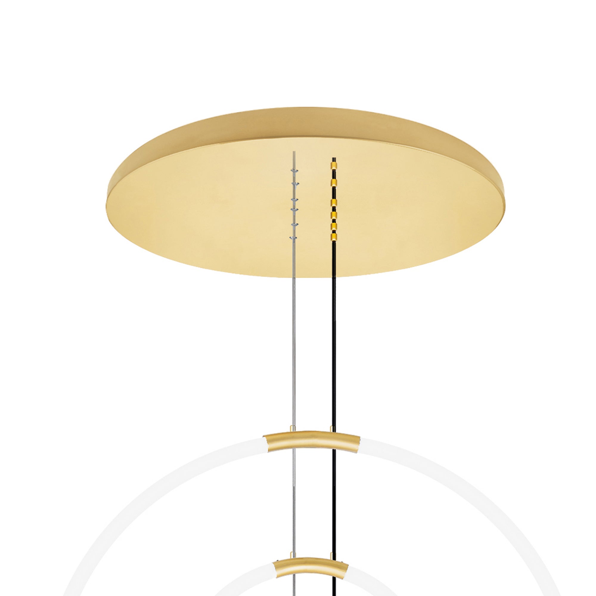 Hoops Chandeliers Satin Gold 6 Lights