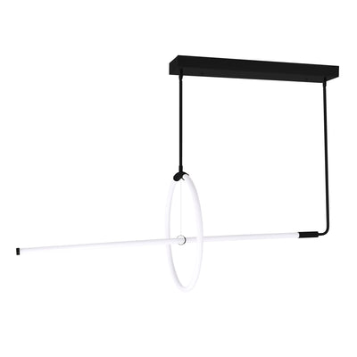 Hoops Integrated LED Black Chandelier
