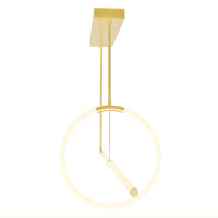 Hoops Integrated LED Satin Gold Chandelier