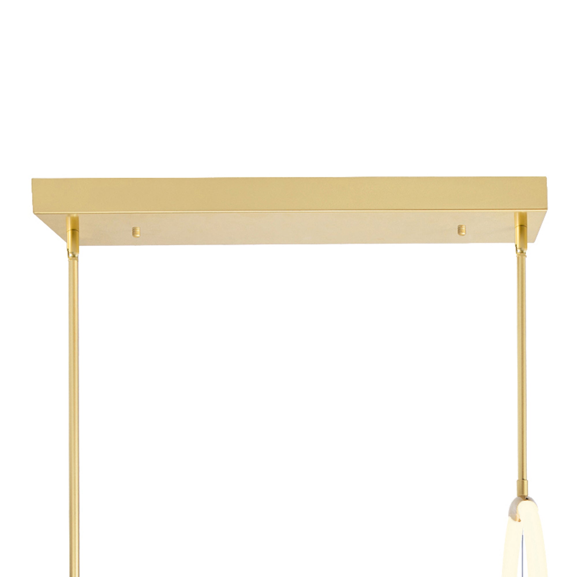 Hoops Integrated LED Satin Gold Chandelier