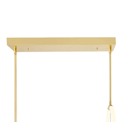Hoops Integrated LED Satin Gold Chandelier