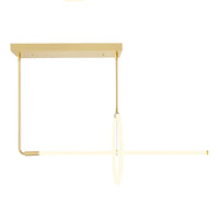 Hoops Integrated LED Satin Gold Chandelier
