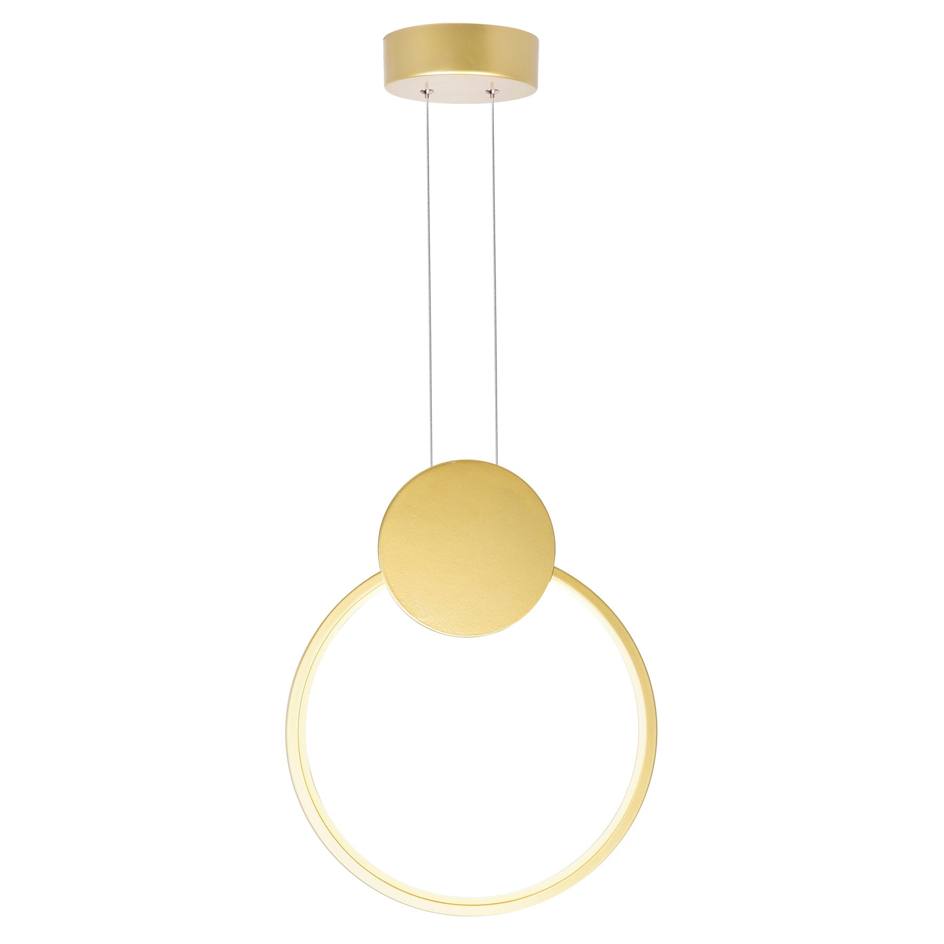 Pulley 12in Gold Mini Pendant Integrated LED