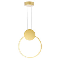 Pulley 12in Gold Mini Pendant Integrated LED