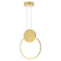 Pulley 12in Gold Mini Pendant Integrated LED