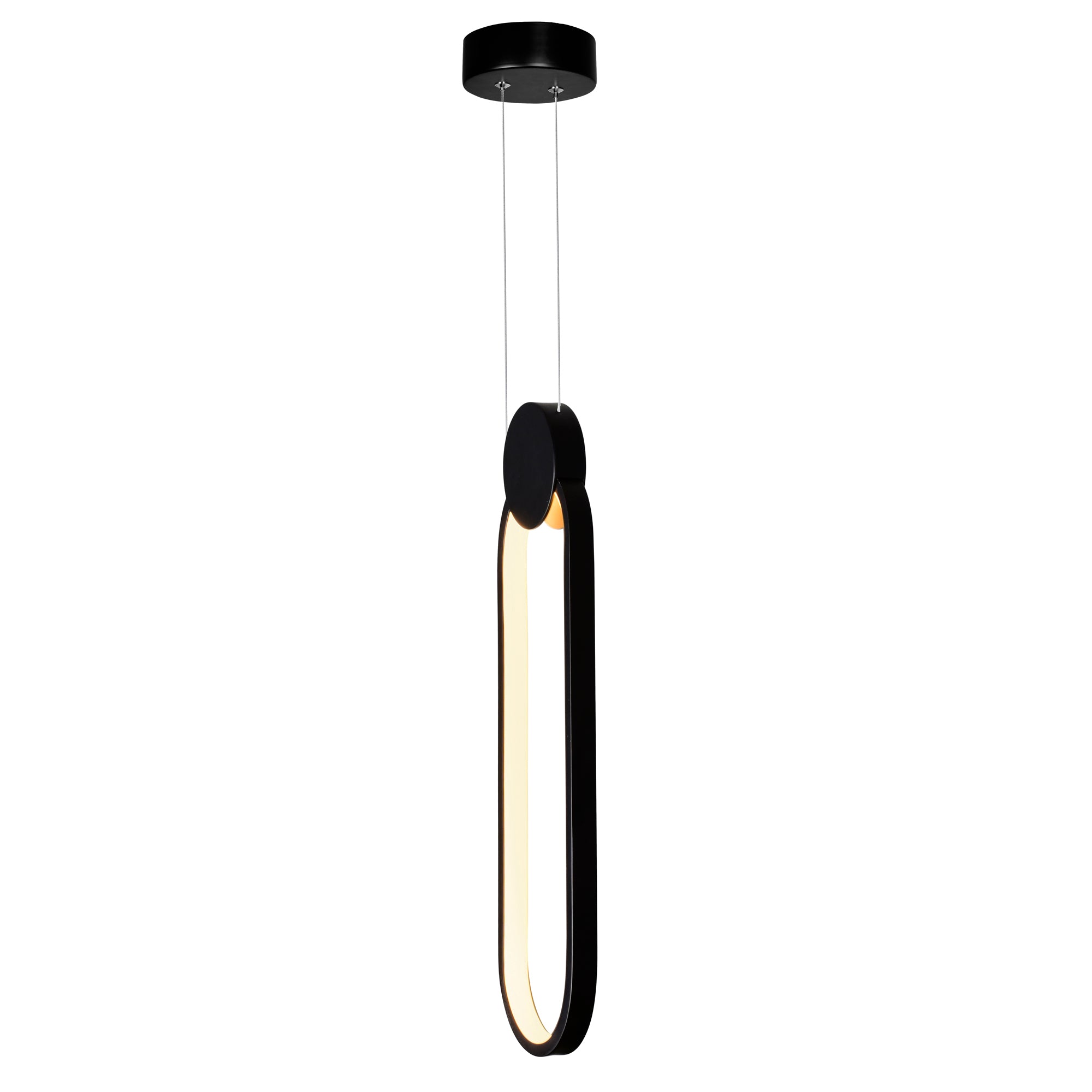Pulley Integrated LED 1 Light 4 Inch Black Mini Pendant