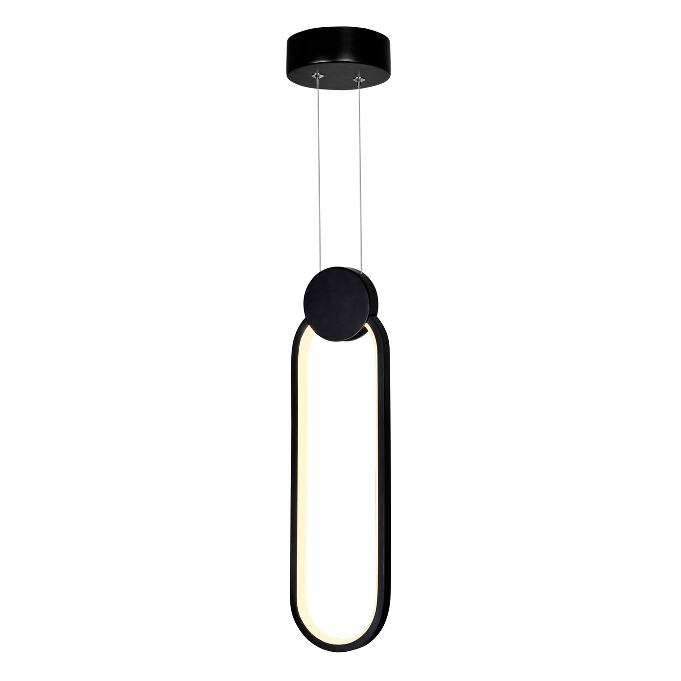 Pulley Integrated LED 1 Light 4 Inch Black Mini Pendant