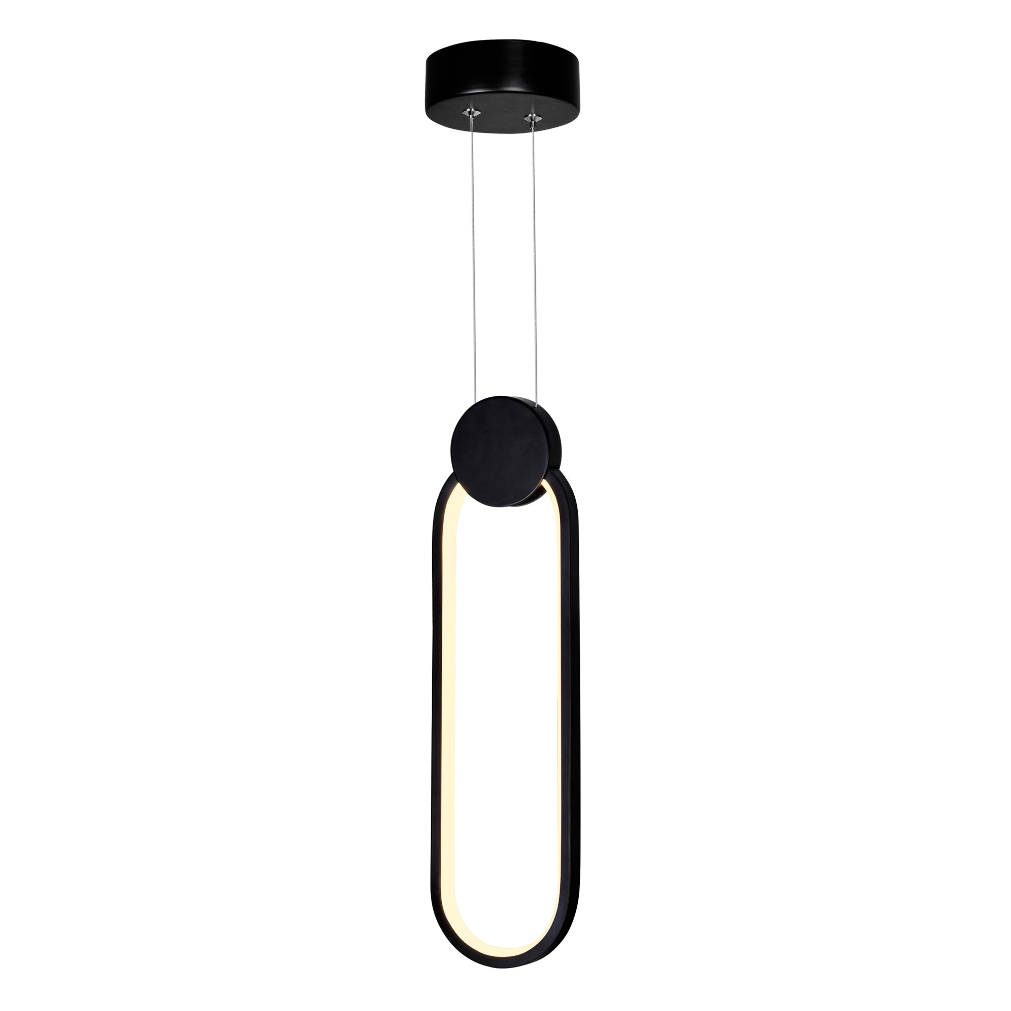 Pulley Integrated LED 1 Light 4 Inch Black Mini Pendant