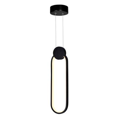 Pulley Integrated LED 1 Light 4 Inch Black Mini Pendant